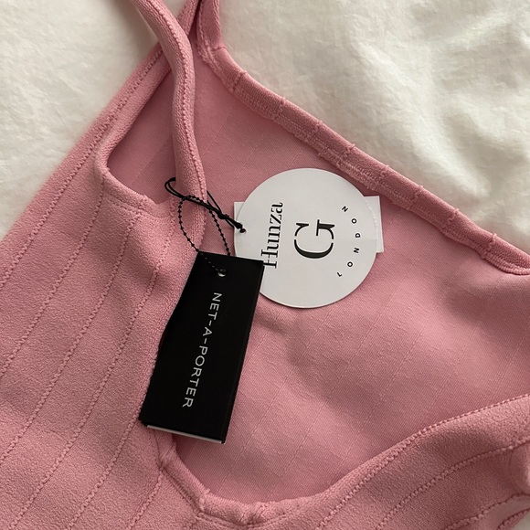 HUNZA G Nile One-Piece Swimsuit - Metallic Dusty Pink - Picture 6 of 6